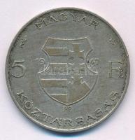 1947. 5Ft Ag "Kossuth" T:XF,VF patina Adamo F8.1