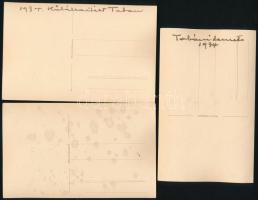 1937 Orphanidesz János (1876-1939) Budapest, Tabán (temető, halálra ítélt Tabán), 3 db fotó, jelzés ...