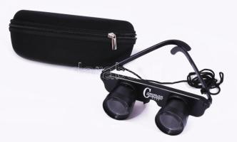 Ékszerész nagyítós szemüveg, tokban, újszerű.