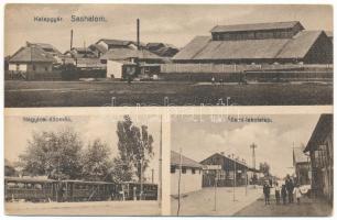 Budapest XVI. Sashalom, Kalapgyár, Nagyiccei HÉV (Helyiérdekű Vasút) vasútállomás, vonat, Állami lakótelep (EK)