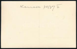 1930 Orphanidesz János (1876-1939) Balatonkenese télen, jelzés nélkül, feliratozva, 9×14 cm