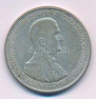 1930. 5P Ag "Horthy jobbra" T:F patina Adamo P8