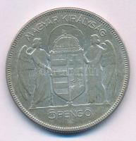 1930. 5P Ag "Horthy jobbra" T:F patina
Adamo P8