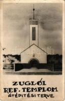 Budapest XIV. Zuglói református templom átépítési terve. photo (fl)
