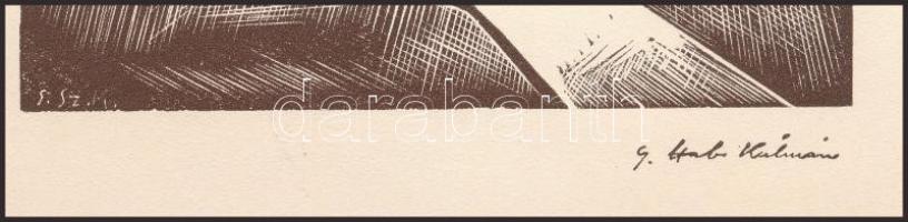 Gáborjáni Szabó Kálmán (1897-1955): Kassa, Szent Mihály kápolna. Fametszet, papír, jelzett a metszet...