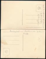 1933 Orphanidesz János (1876-1939): Szentendre, Leányfalu, katonák, hátoldalon feliratozott fotók, j...