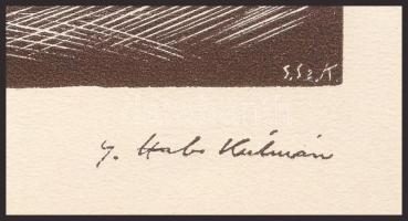 Gáborjáni Szabó Kálmán (1897-1955): Brassó. városháza. Fametszet, papír, jelzett a metszeten, 13x10 ...