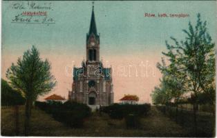 Budapest XVI. Mátyásföld, Római katolikus templom. Vasúti levelezőlapárusítás 9686.