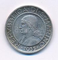 San Marino 1935R 5L Ag T:XF patina San Marino 1935R 5 Lire Ag C:XF patina Krause KM#9