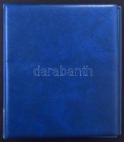 80 férőhelyes Lindner A4-es levélberakó osztatlan és kettes osztású lapokkal, kék gyűrűs borítóval