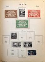 Oroszország és Szovjetunió gyűjtemény hatalmas 300 oldalas KABE előnyomott albumban, csavaros borító...