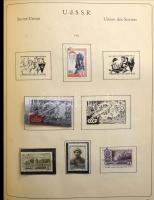 Oroszország és Szovjetunió gyűjtemény hatalmas 300 oldalas KABE előnyomott albumban, csavaros borító...