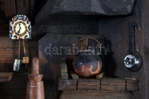 Német fa dioráma, 12x16 cm