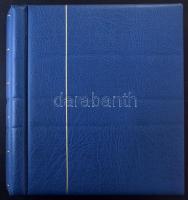 Leuchtturm 24 lapos rendező berakó 9 pergamencsíkos, középen osztott lapokkal, kék borítóval, jó állapotban