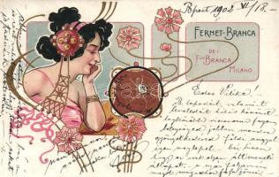 Fernet Branca art nouveau litho