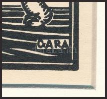 Gara Arnold (1882-1929): Illusztráció. Fametszet. papír. Jelzett a metszeten. 16,5x14 cm, paszpartub...