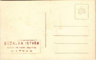 Hatvan, Buzalka István épület- és bútorasztalos. photo (vágott / cut)