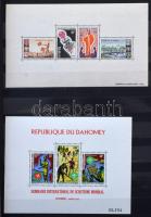 Cserkész motívum gyűjtemény maradvány sorok, blokkok, darabok, kevés egyéb motívum 16 lapos Philux A4-es berakóban