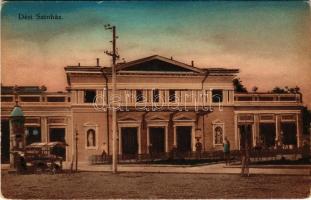 Dés, Dej; Színház, piac. Goldstein J. kiadása / theatre, market (EK)