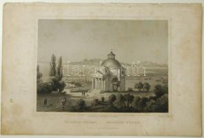 ~1840 L. Rohbock: Balaton-Füred acélmetszet 24x16cm-es méretben