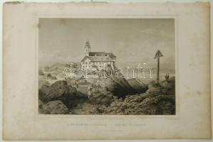 ~1840 L. Rohbock: A Tihanyi Apátság acélmetszet 24x16cm-es méretben