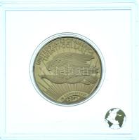 "1933-as Dupla sas érmének jelzett utánverete" aranyozott Ag (10g/0.999/25mm) kapszulában ...