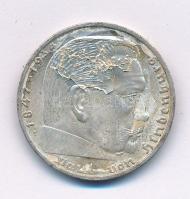 Német Harmadik Birodalom 1937E 2M Ag "Hindenburg" T:XF portré oldalon ragasztó/lakk?
Germ...