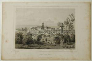 ~1840 L. Rohbock: Keszthely acélmetszet 24x16cm-es méretben