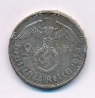 Német Harmadik Birodalom 1939. 2M Ag "Hindenburg" T:XF portré oldalon lakk German Third Reich 1939. 2 Mark Ag "Hindenburg" C:XF with laquer layer on the portrait side Krause KM#93