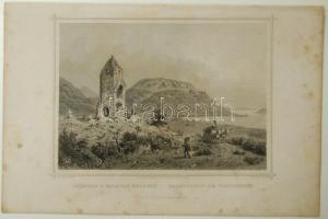 ~1840 L. Rohbock: Badacsony acélmetszet 24x16cm-es méretben