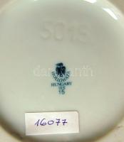 Hollóházi Szász Endre motívummal, sorszámmal ellátott aranyozott hibátlan porcelán váza aranyozott 3...