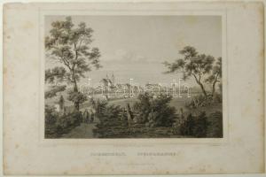 ~1840 L. Rohbock: Szombathely acélmetszet 24x16cm-es méretben