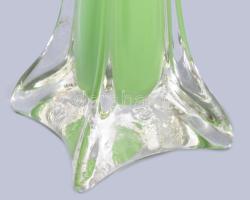 Szálas virág váza. Többrétegű, anyagában színezett, hibátlan 30 cm