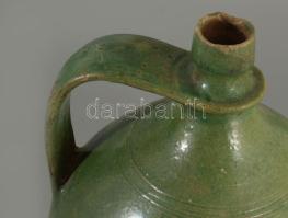 Vizeskorsó. Mázas cserép, Felvidék XIX, sz. korabeli javítással, m: 31 cm