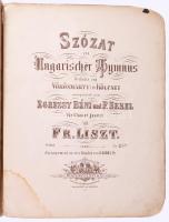 Ca 1900 Szózat kotta, Liszt F. ragasztott gerinccel