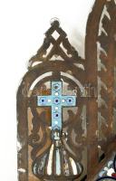 Kétoldalas ikon - Feltámadás / Szent Miklós. Ikonosztáz vagy triptichon része?, orosz, cca 19. sz. v...