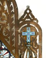 Kétoldalas ikon - Feltámadás / Szent Miklós. Ikonosztáz vagy triptichon része?, orosz, cca 19. sz. v...