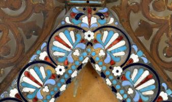 Kétoldalas ikon - Feltámadás / Szent Miklós. Ikonosztáz vagy triptichon része?, orosz, cca 19. sz. v...