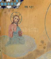 Kétoldalas ikon - Feltámadás / Szent Miklós. Ikonosztáz vagy triptichon része?, orosz, cca 19. sz. v...