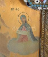 Kétoldalas ikon - Feltámadás / Szent Miklós. Ikonosztáz vagy triptichon része?, orosz, cca 19. sz. v...