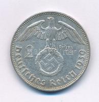 Német Harmadik Birodalom 1939F 2M Ag "Hindenburg" T:XF patina German Third Reich 1939F 2 Mark Ag "Hindenburg" C:XF patina Krause KM#93