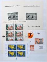 Szép Belgium gyűjtemény 16 lapos A4es berakóban, benne klasszikus értékek, blokkok