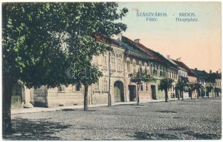 1911 Szászváros, Broos, Orastie; Fő tér / Hauptplatz / main square (EB)
