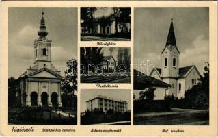 1942 Tápiószele, Evangélikus és református templom, Községháza, vasútállomás, Selecta magtermelő (EK)