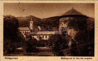 1944 Szilágysomlyó, Simleu Silvaniei; Báthory vár és római katolikus templom / castle (fa)