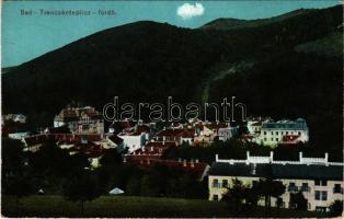 Trencsénteplic, Trencianske Teplice; nyaralók. Wertheim Zsigmond kiadása / villas (EK)