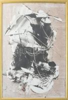 Joseph Kádár (1936-2019): Gesztusok (cím nélkül), 1972. Olaj, papír, jelezve jobbra lent. Üvegezett ...