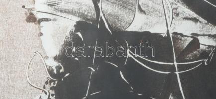 Joseph Kádár (1936-2019): Gesztusok (cím nélkül), 1972. Olaj, papír, jelezve jobbra lent. Üvegezett ...