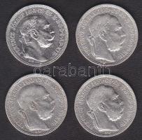 1893-1915. 1K Ag (4x) 4klf évszámmal T:2+,2/3,3