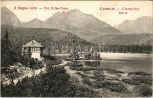 1912 Tátra, Magas Tátra, Vysoké Tatry; Csorba tó. Divald Károly 1474-1907. / Csorba-See / lake (EK)